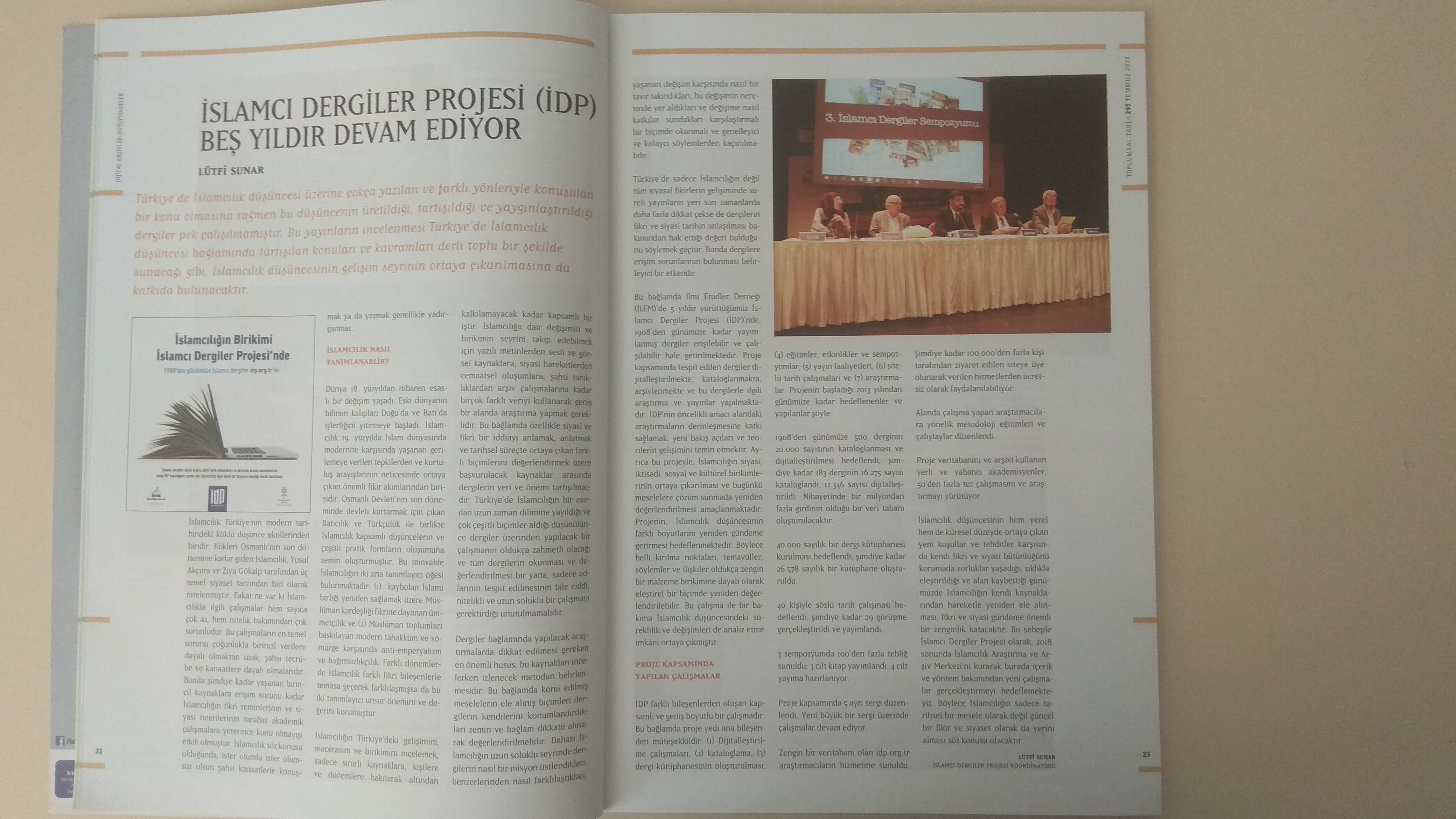 Toplumsal Tarih Dergisi İDP'yi Sayfalarına Taşıdı