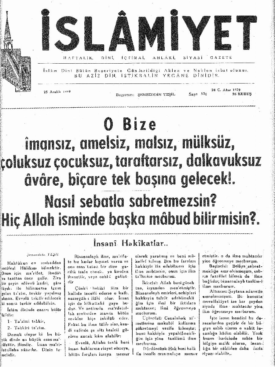 10. Cilt 521. Sayı Kapağı