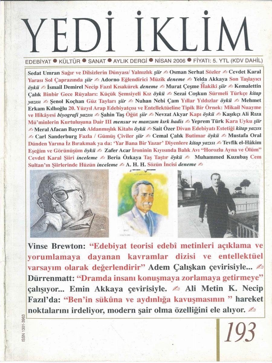 19. Cilt 193. Sayı Kapağı