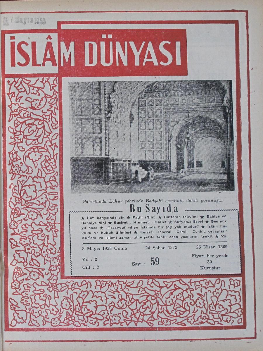 3. Cilt 59. Sayı Kapağı