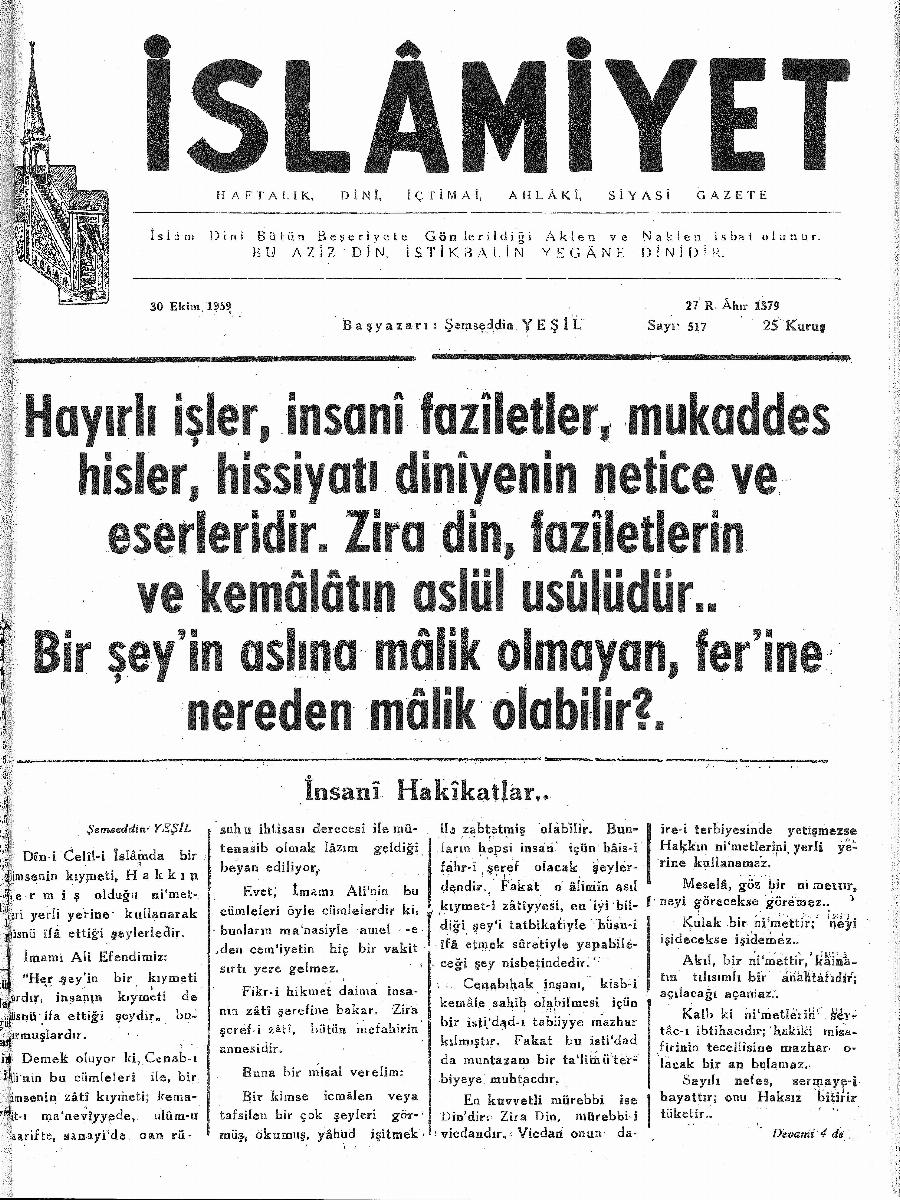 10. Cilt 517. Sayı Kapağı