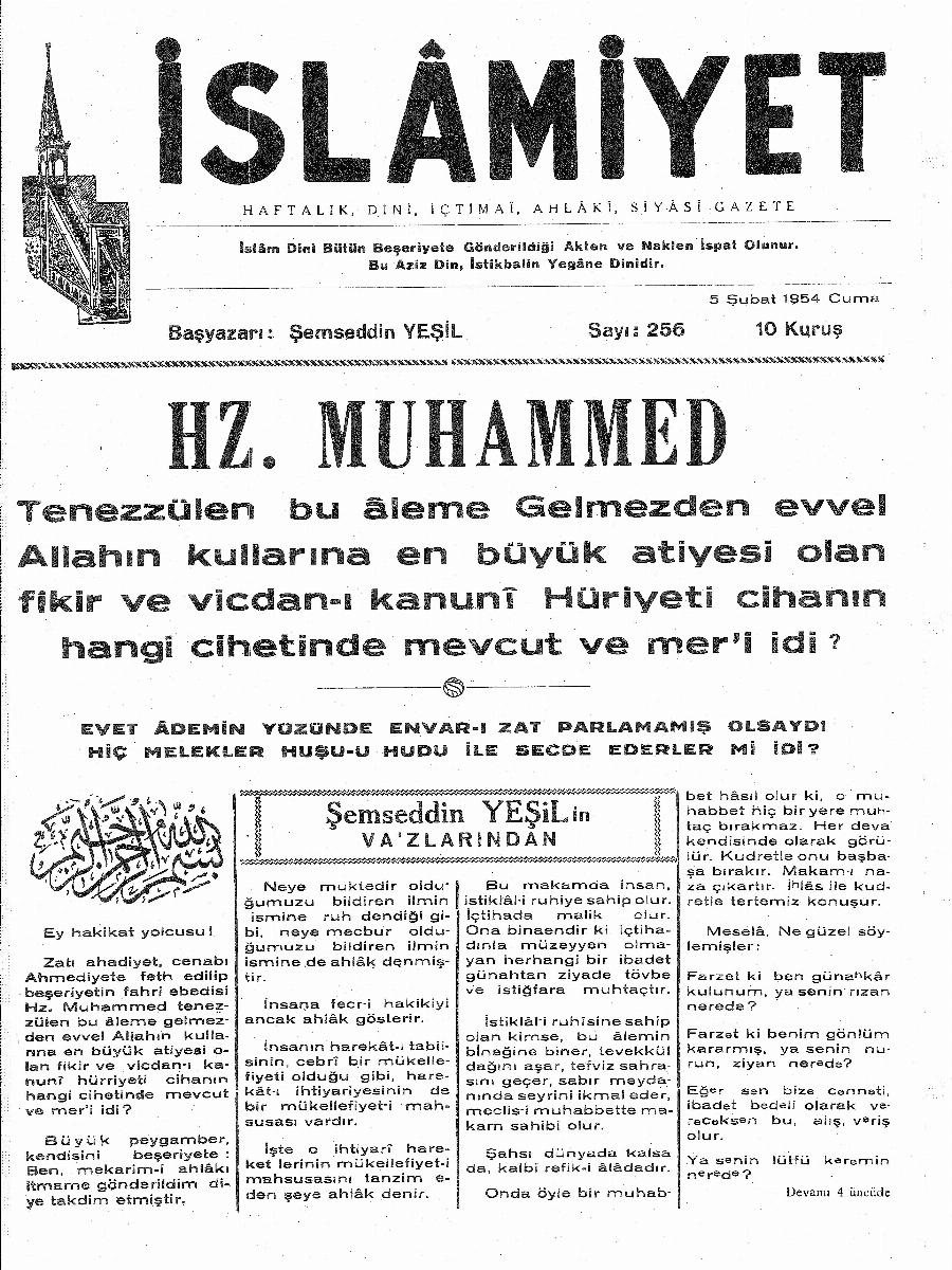 5. Cilt 256. Sayı Kapağı