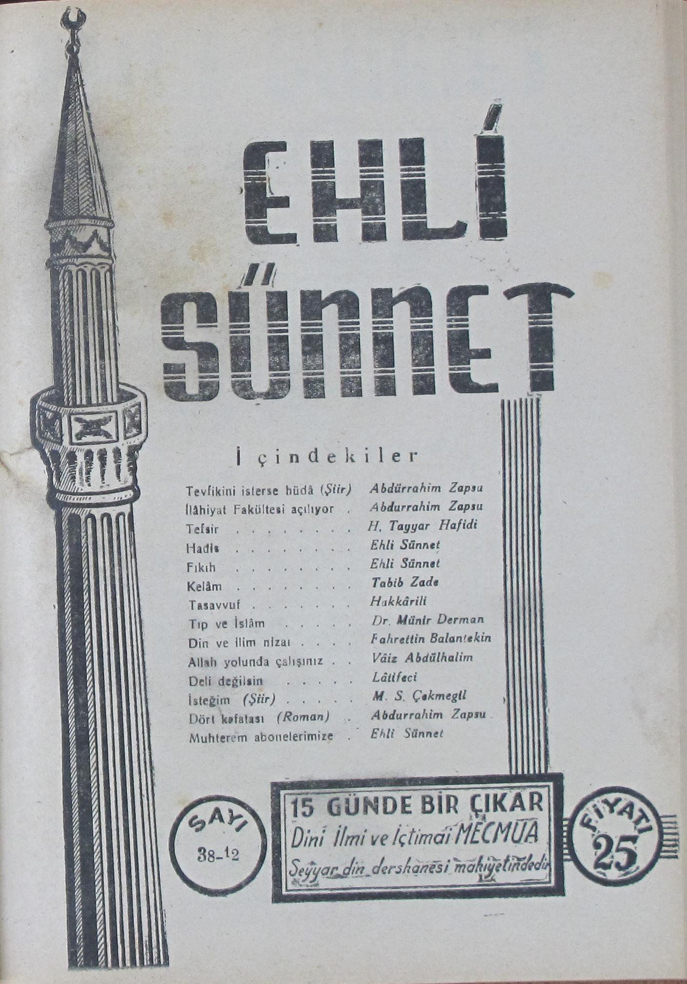 2. Cilt 38. Sayı Kapağı