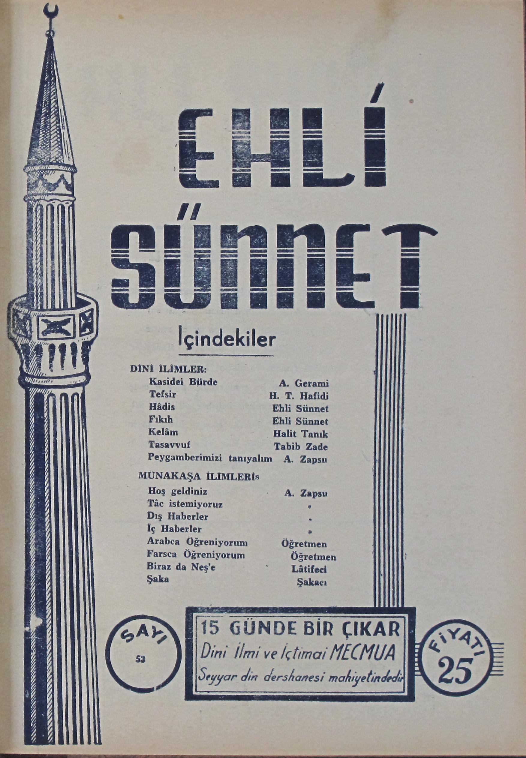 3. Cilt 53. Sayı Kapağı