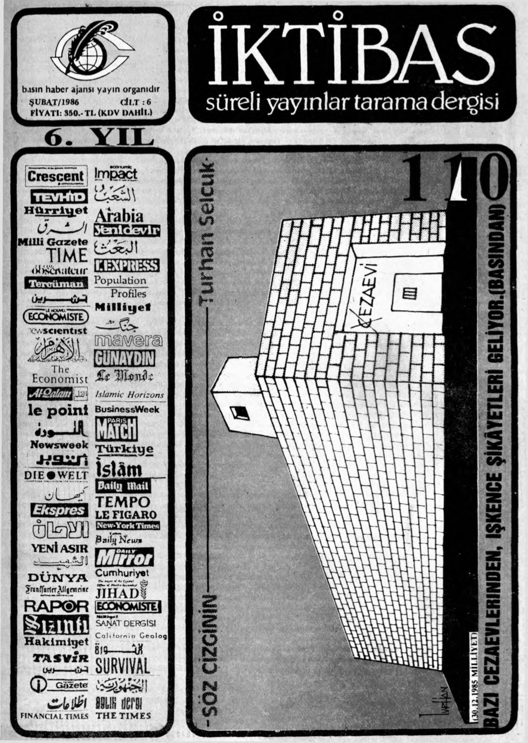 6. Cilt 110. Sayı Kapağı
