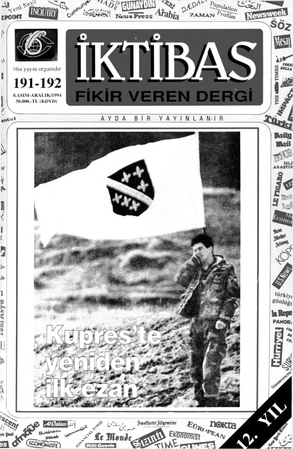 12. Cilt 191-192. Sayı Kapağı