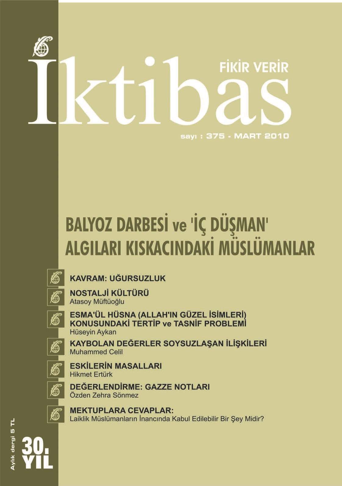 30. Cilt 375. Sayı Kapağı