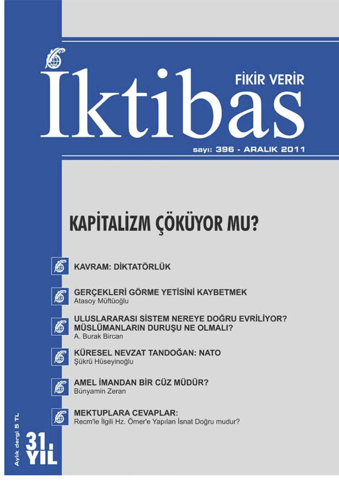 31. Cilt 396. Sayı Kapağı