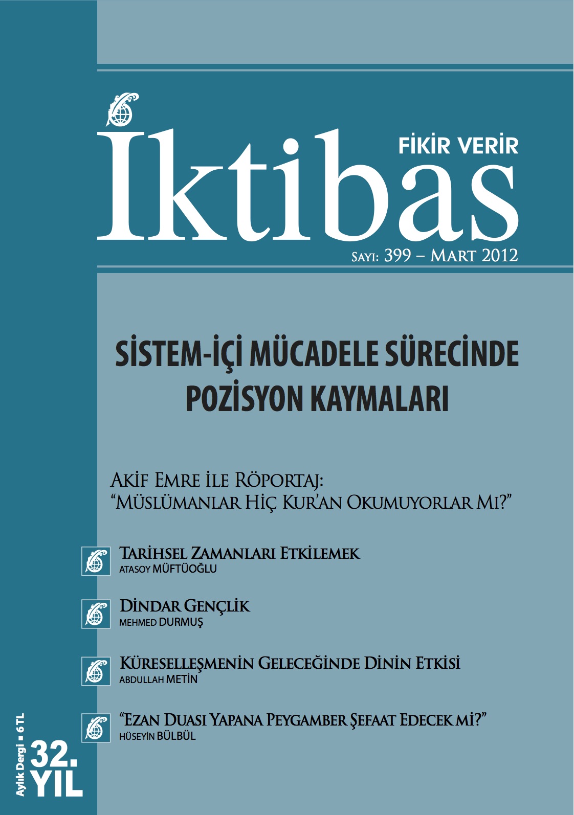 32. Cilt 399. Sayı Kapağı