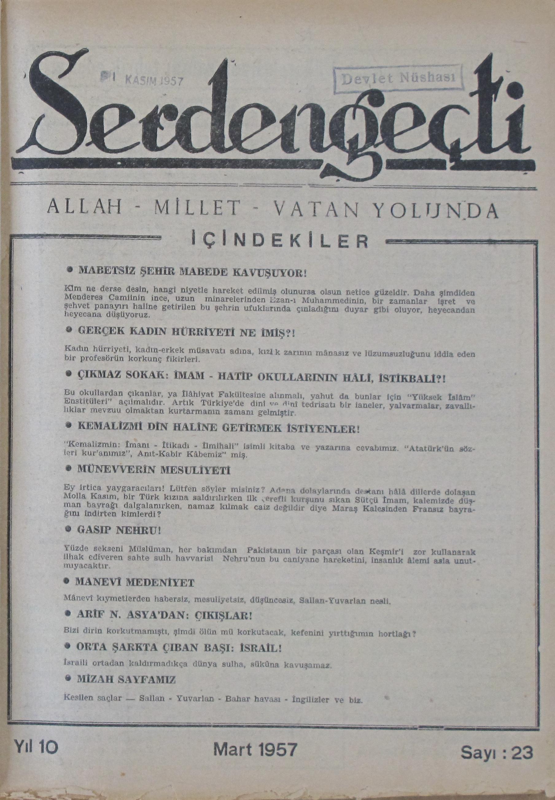 10. Cilt 23. Sayı Kapağı