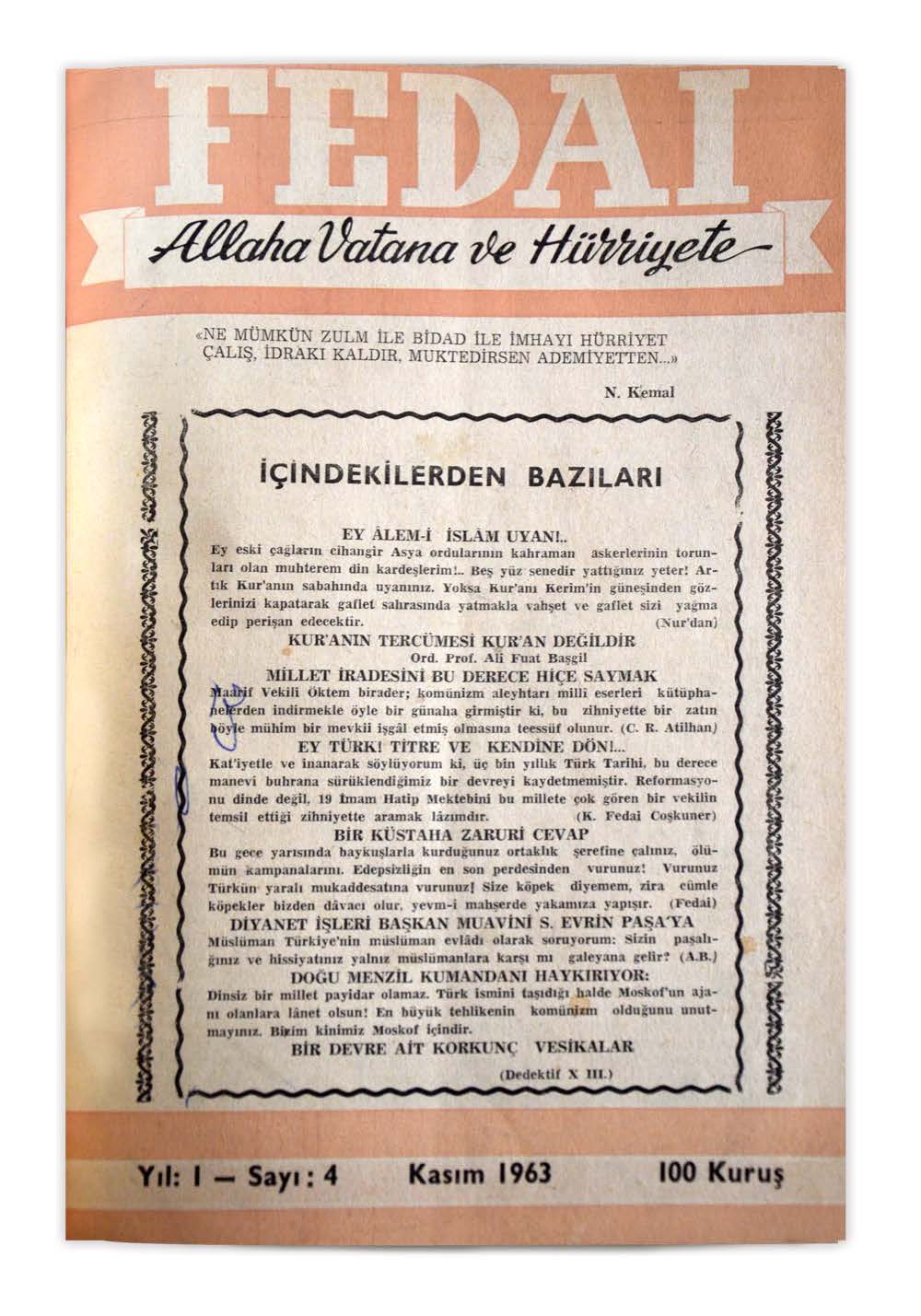 1. Cilt 4. Sayı Kapağı