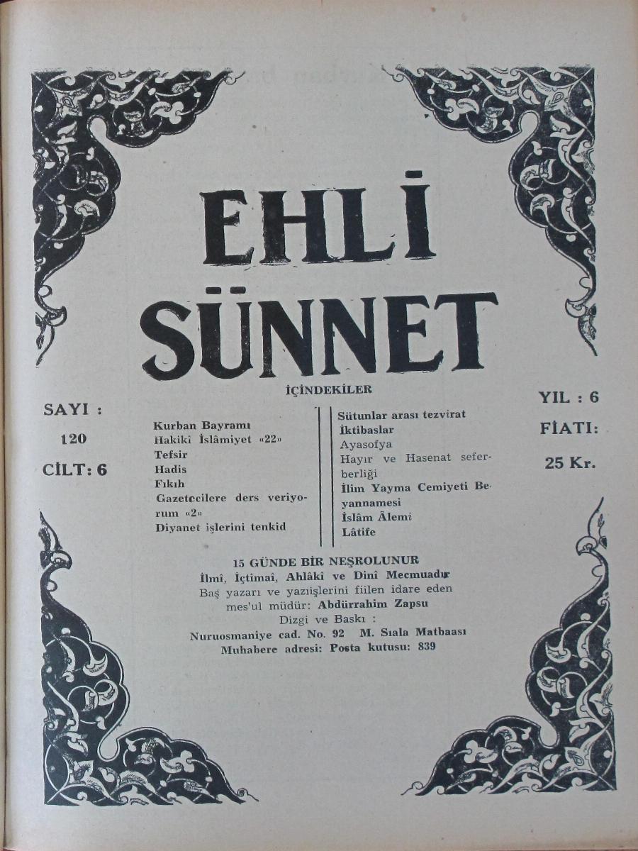 6. Cilt 120. Sayı Kapağı