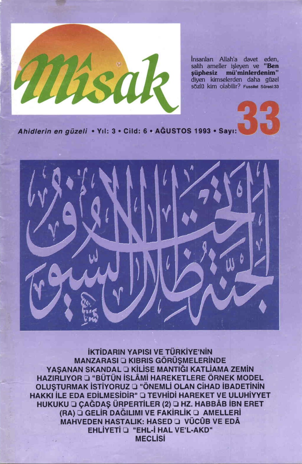 6. Cilt 33. Sayı Kapağı