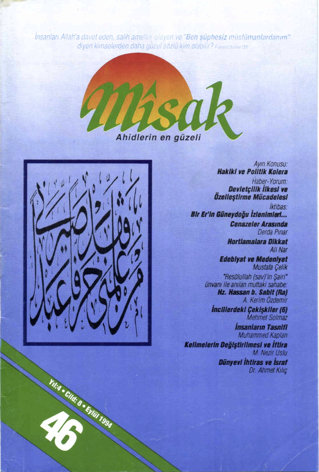 8. Cilt 46. Sayı Kapağı