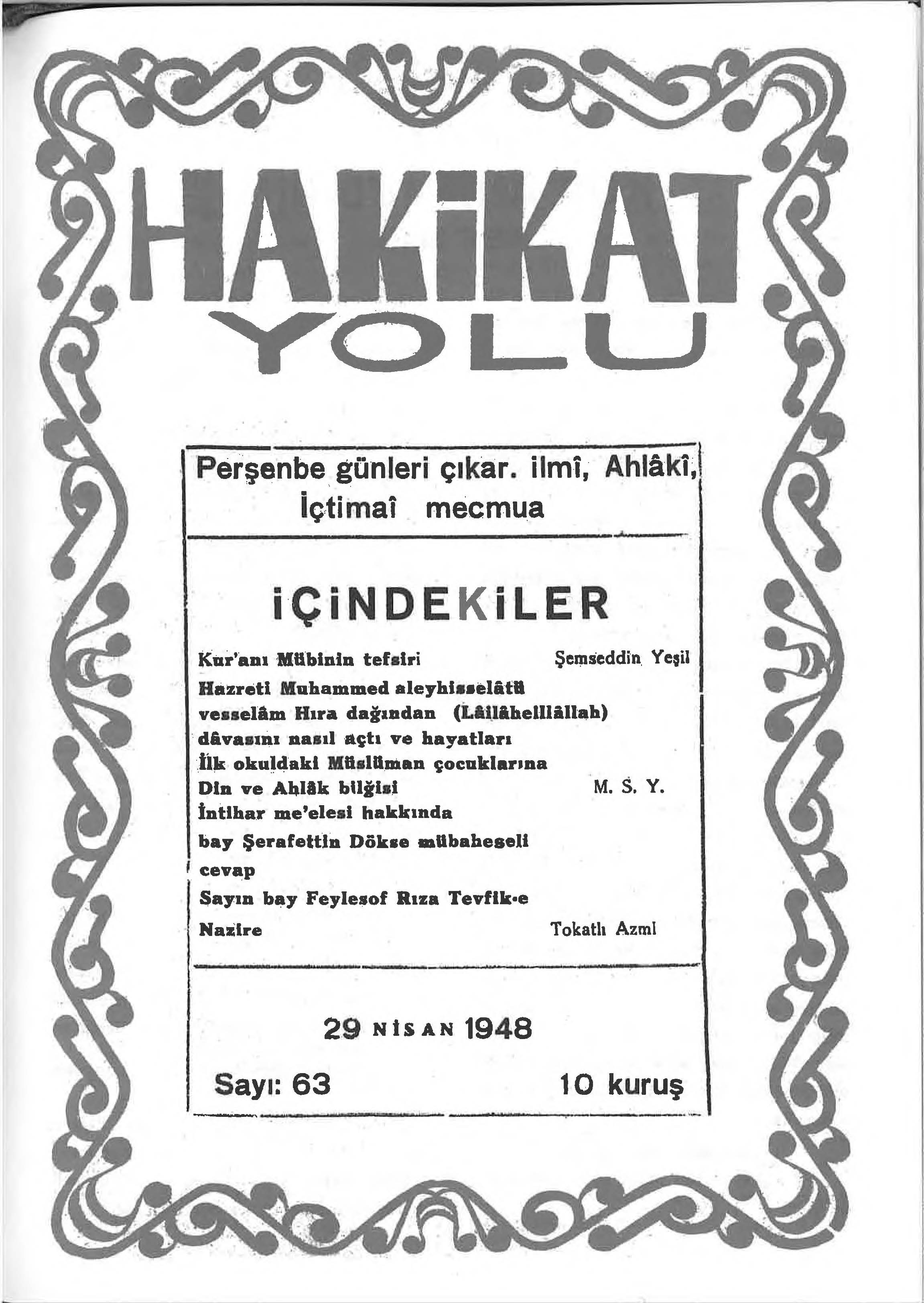 63. Sayı Kapağı