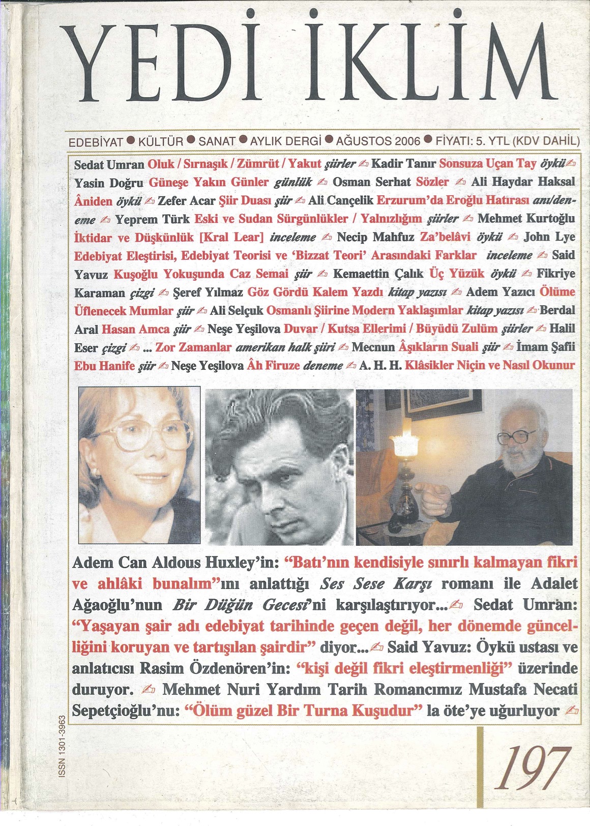 19. Cilt 197. Sayı Kapağı