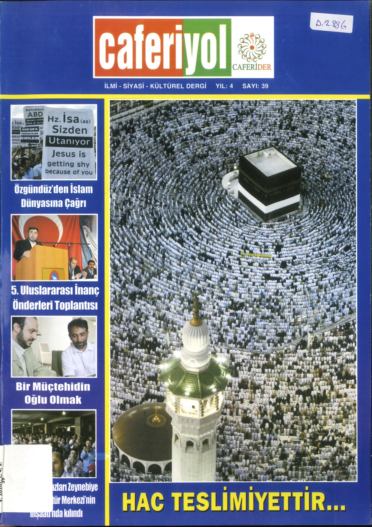 1. Cilt 39. Sayı Kapağı