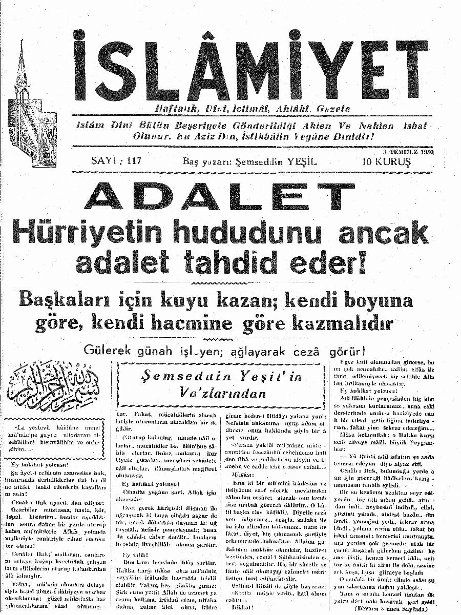 3. Cilt 117. Sayı Kapağı