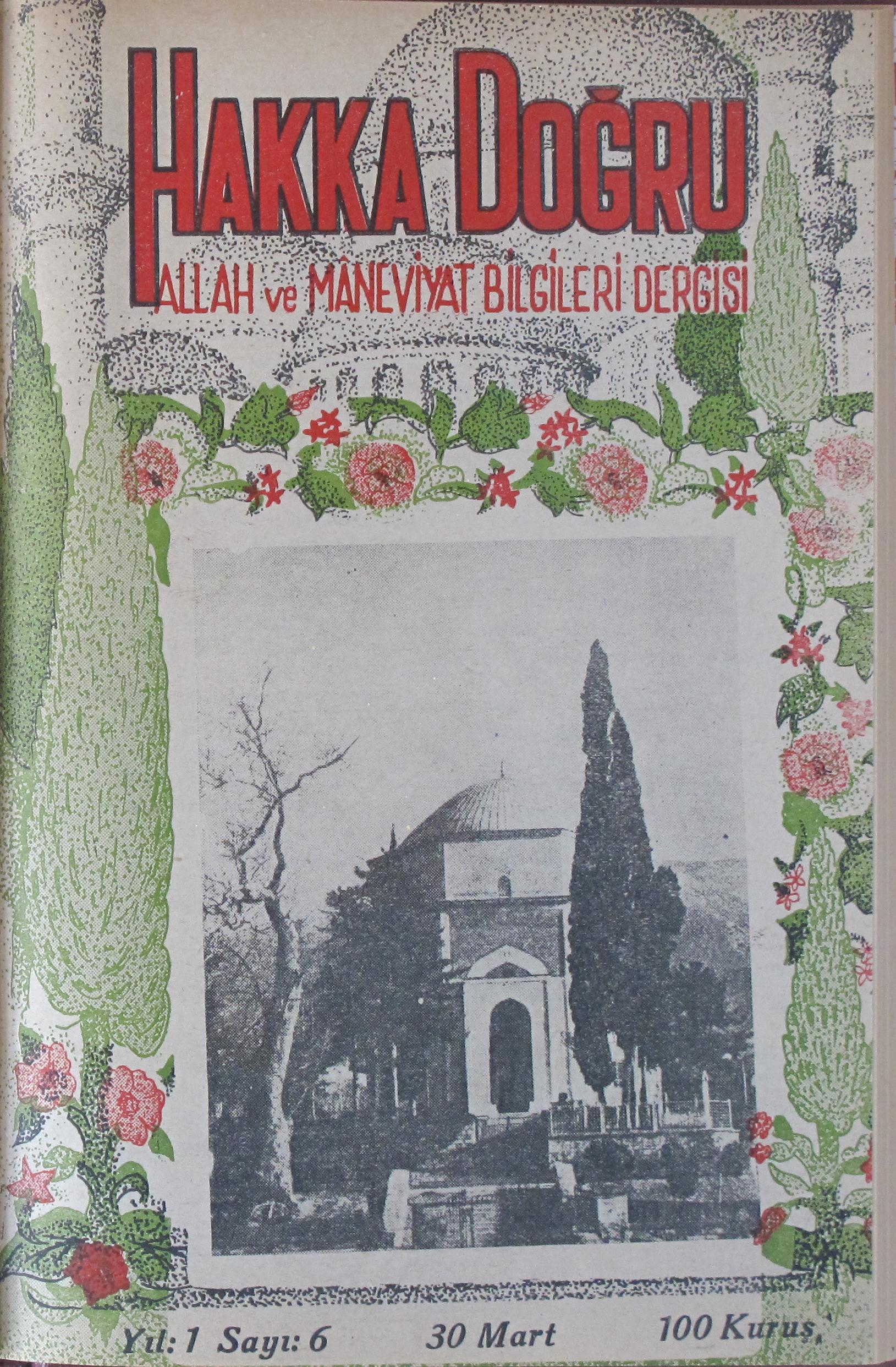 1. Cilt 6. Sayı Kapağı