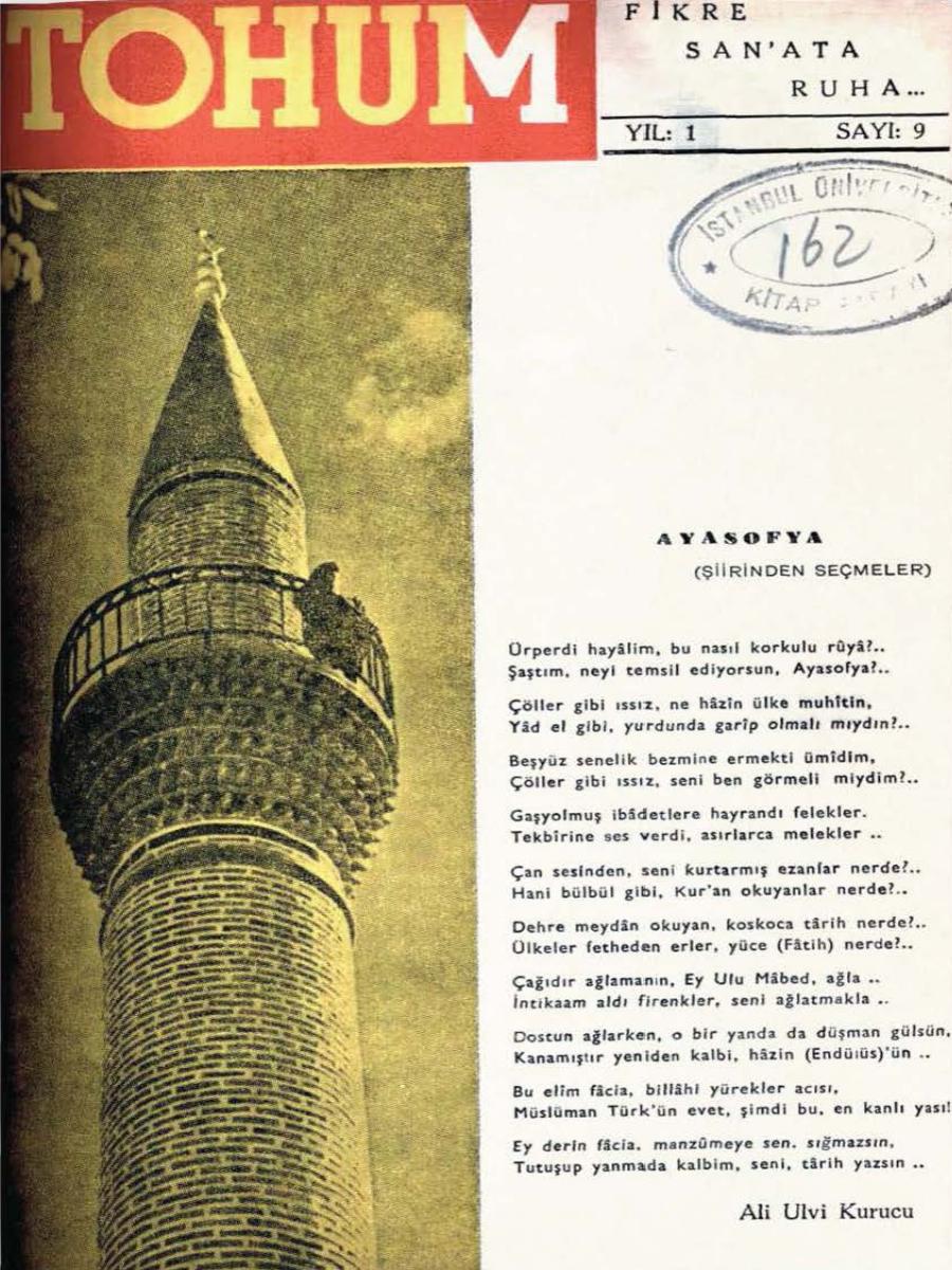 1. Cilt 9. Sayı Kapağı