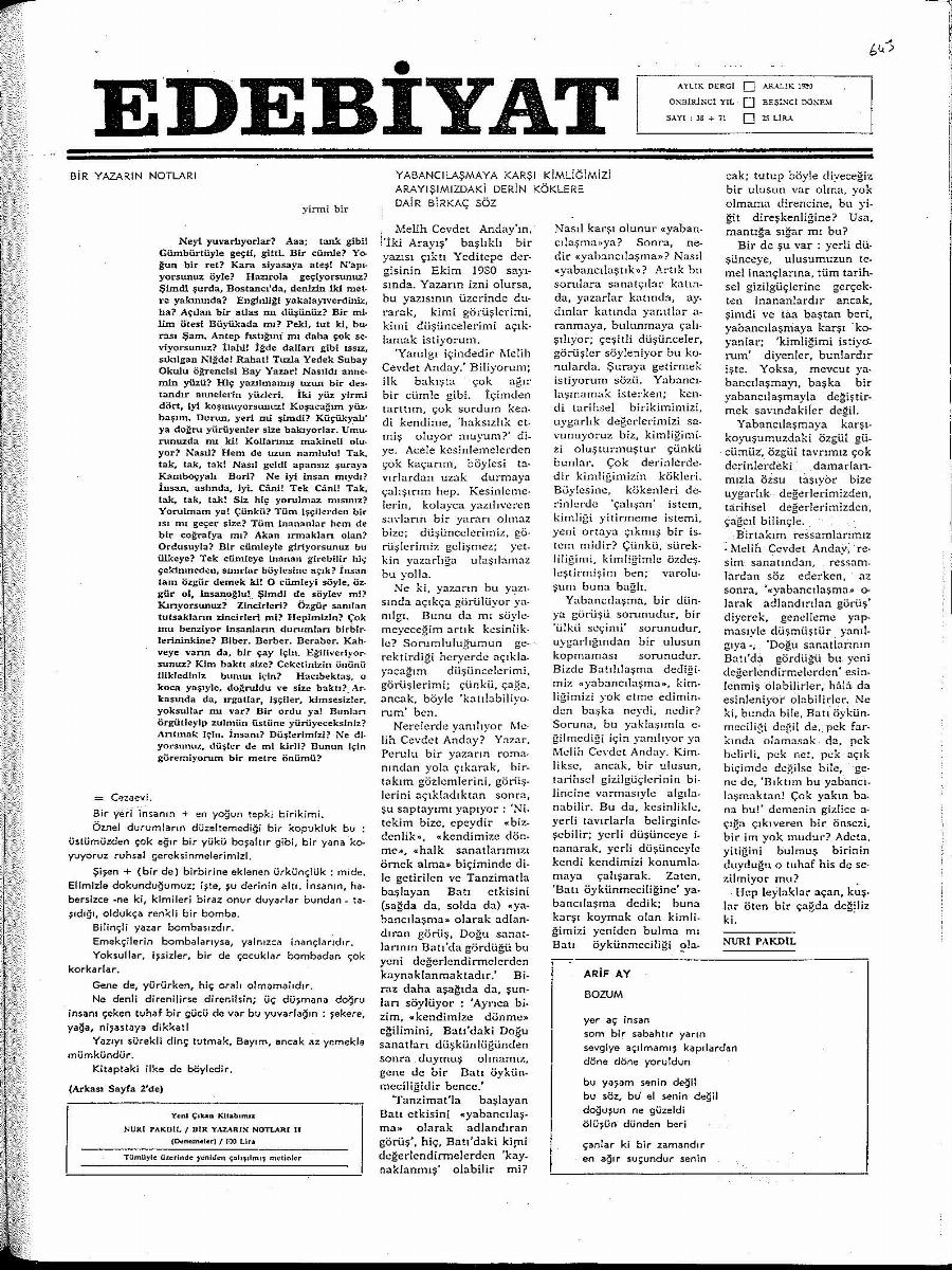5. Cilt 38+71. Sayı Kapağı