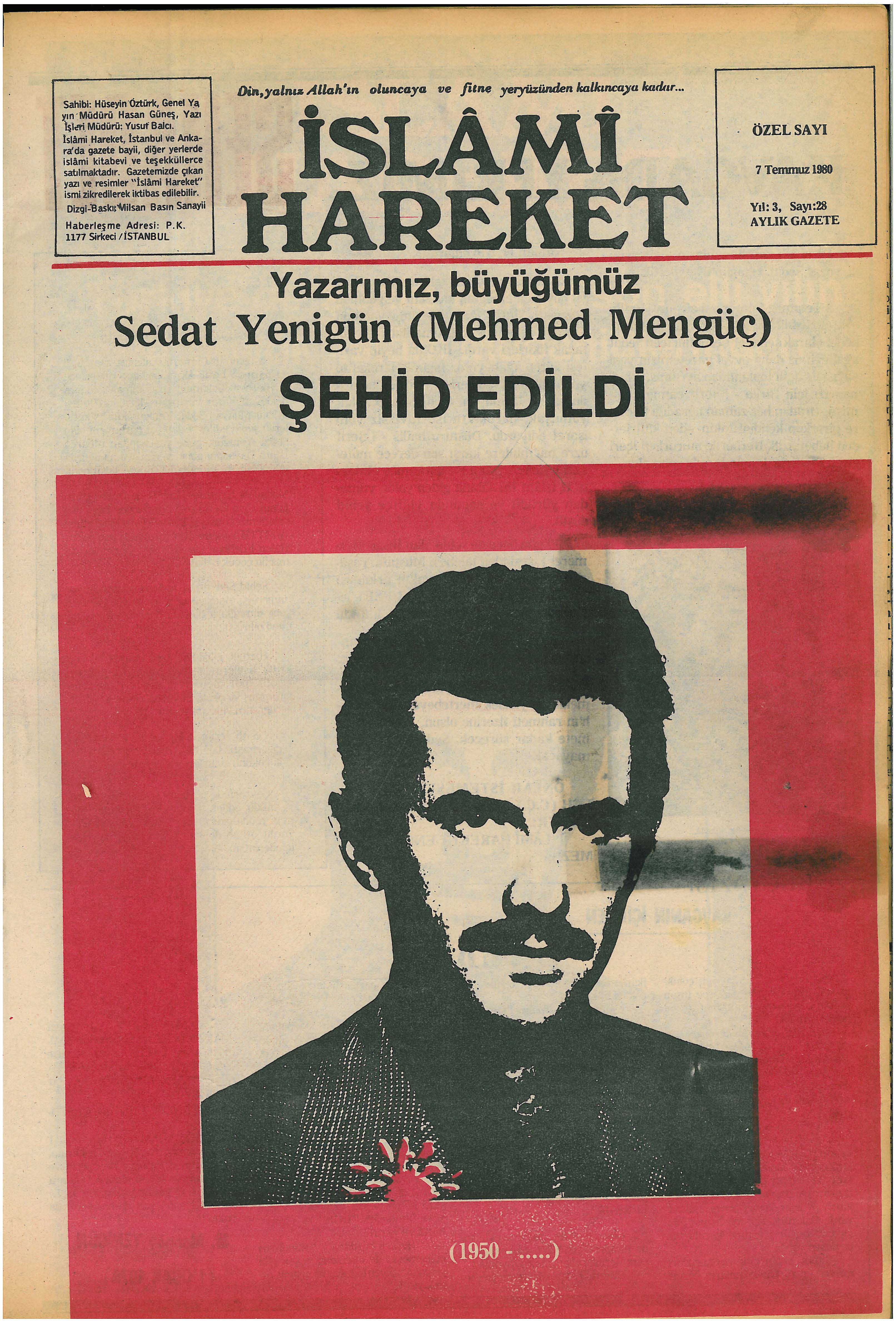 3. Cilt 28. Sayı Kapağı