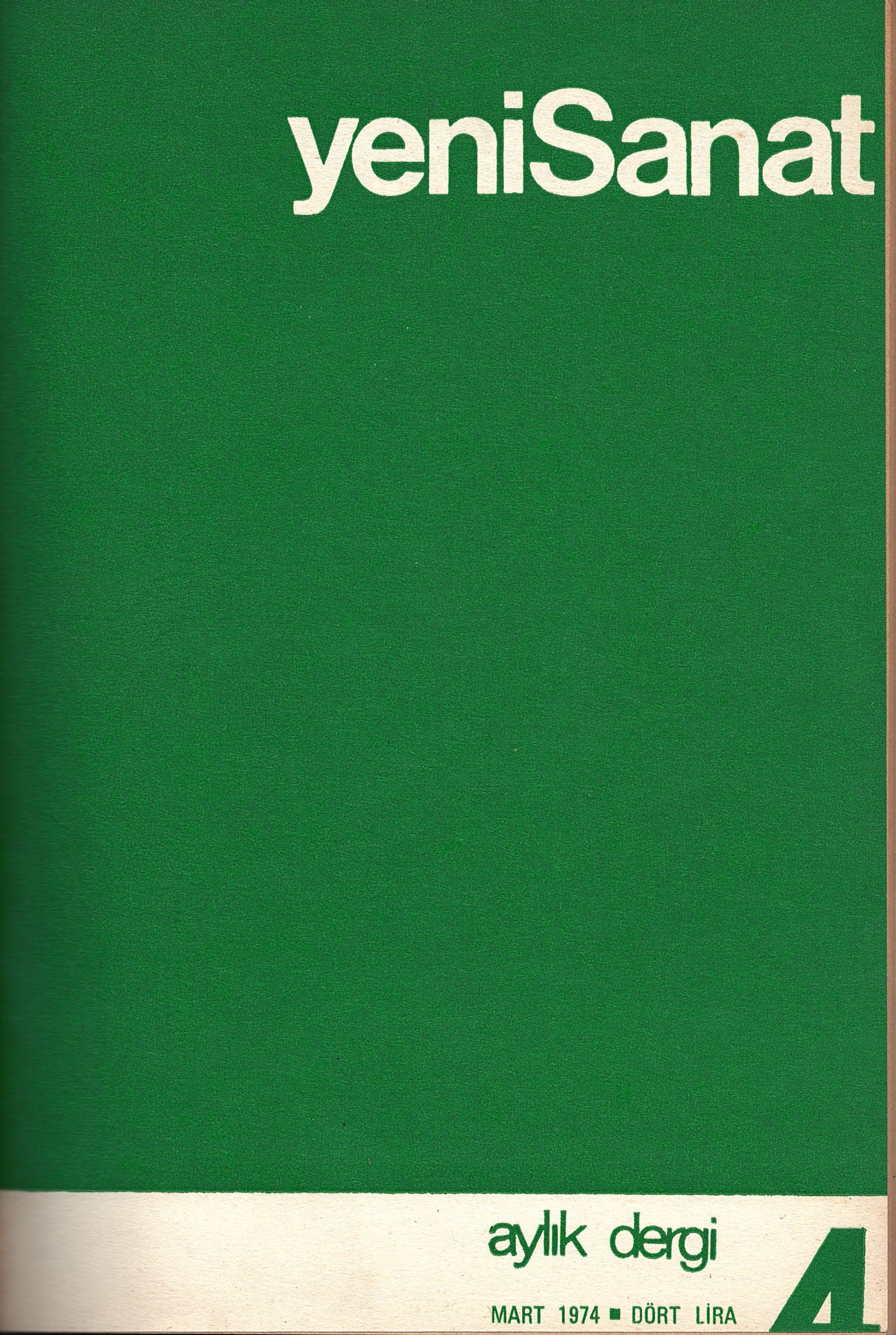 1. Cilt 4. Sayı Kapağı