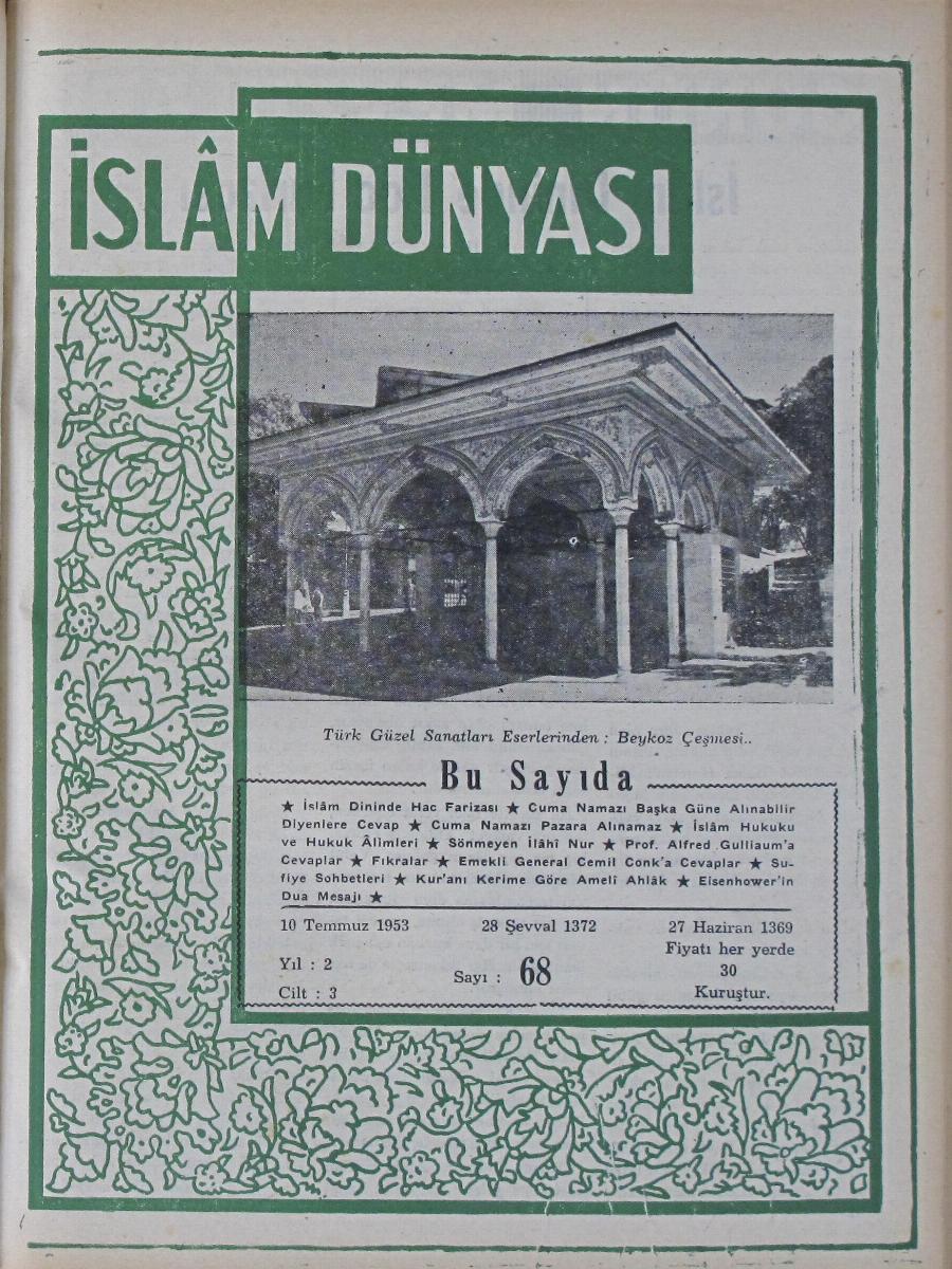 3. Cilt 68. Sayı Kapağı