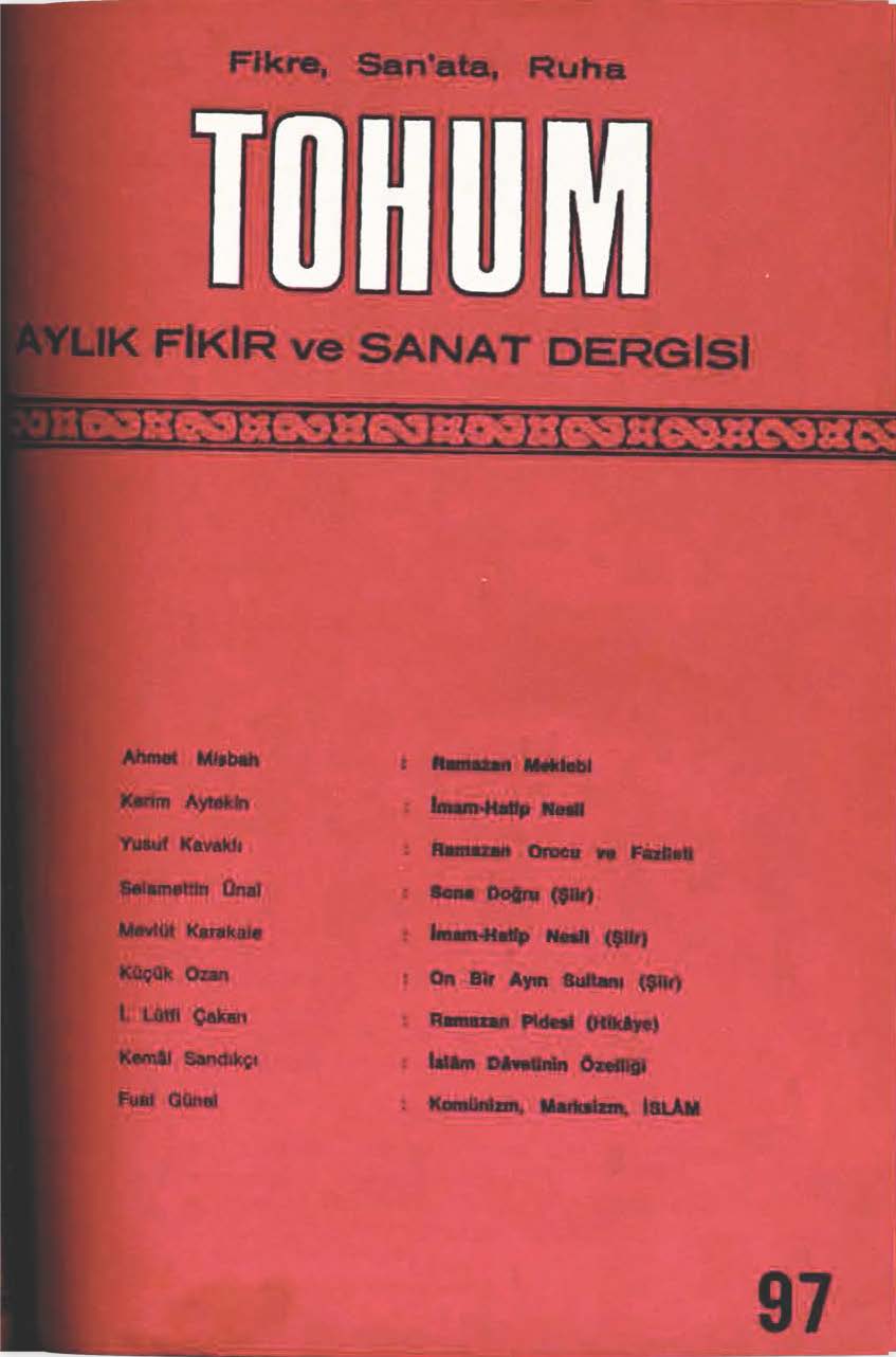 9. Cilt 97. Sayı Kapağı