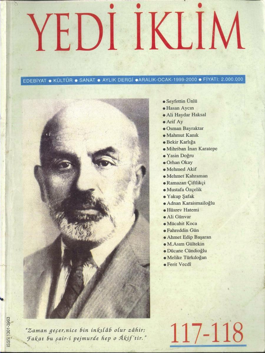 13. Cilt 117-118. Sayı Kapağı