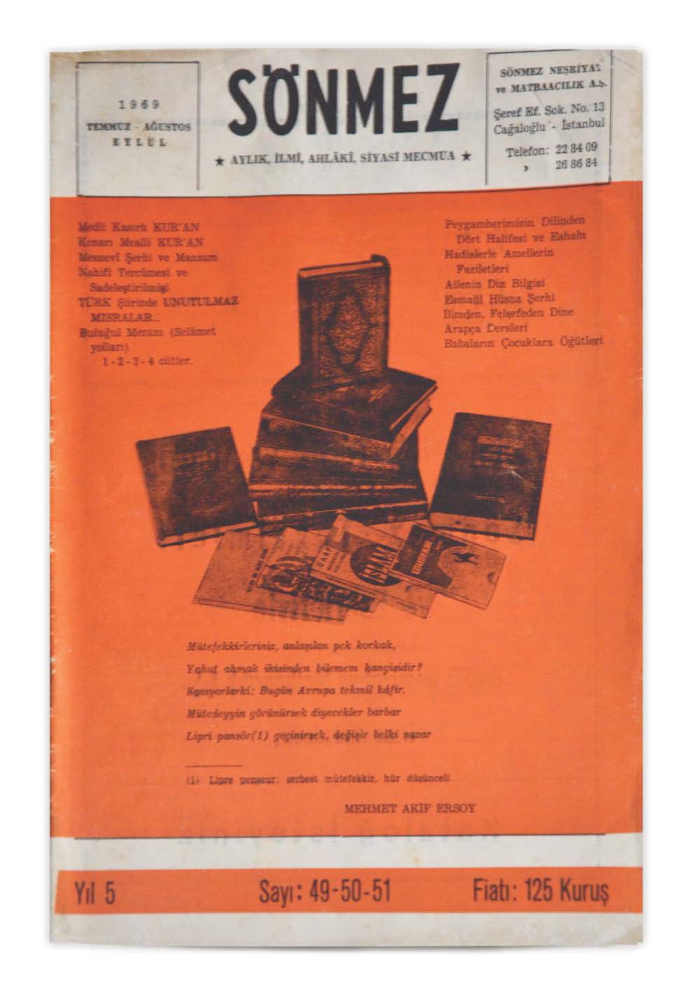 5. Cilt 49-50-51. Sayı Kapağı
