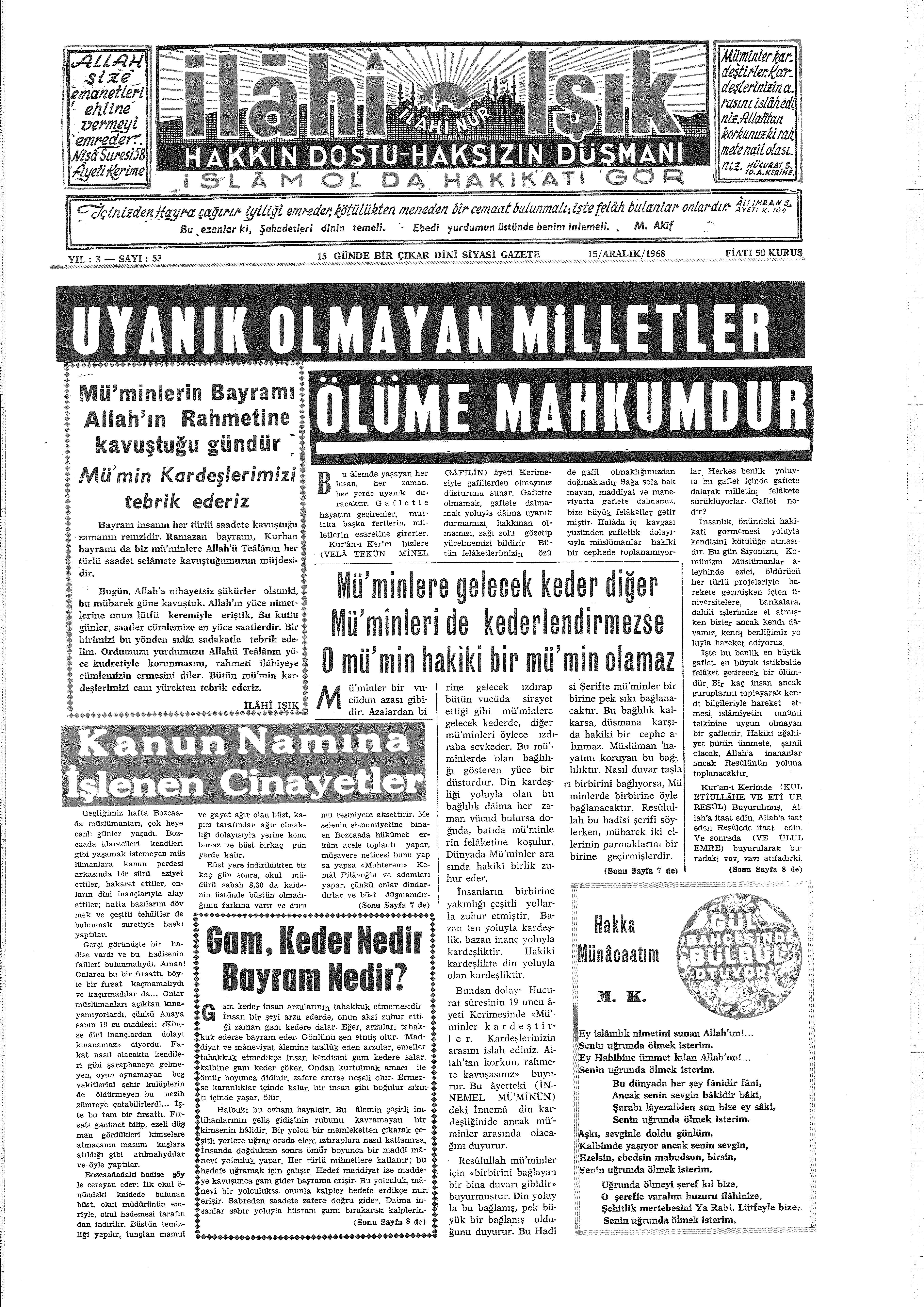 3. Cilt 53. Sayı Kapağı