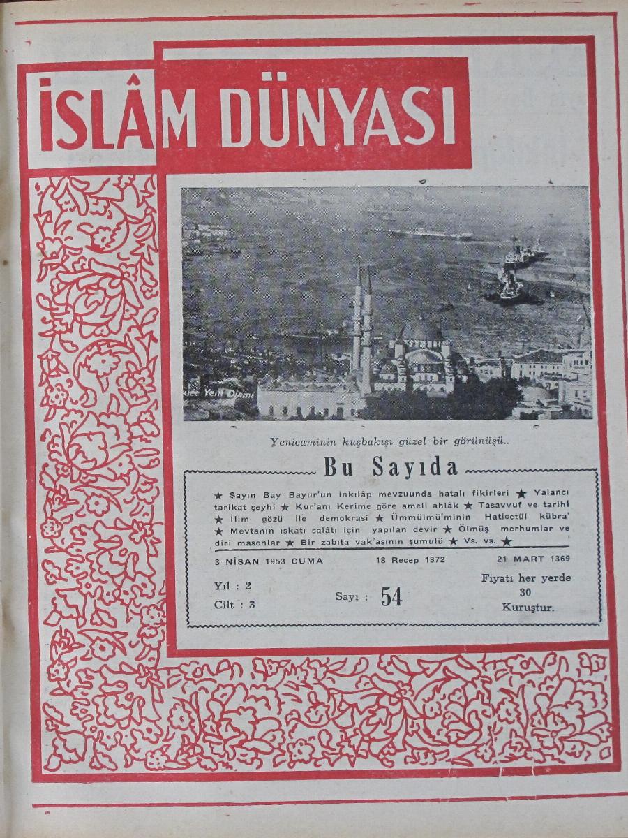 3. Cilt 54. Sayı Kapağı