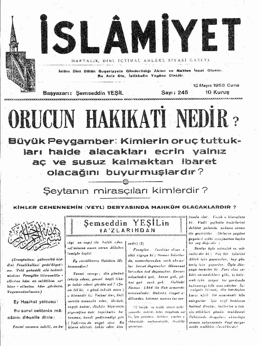 5. Cilt 245. Sayı Kapağı