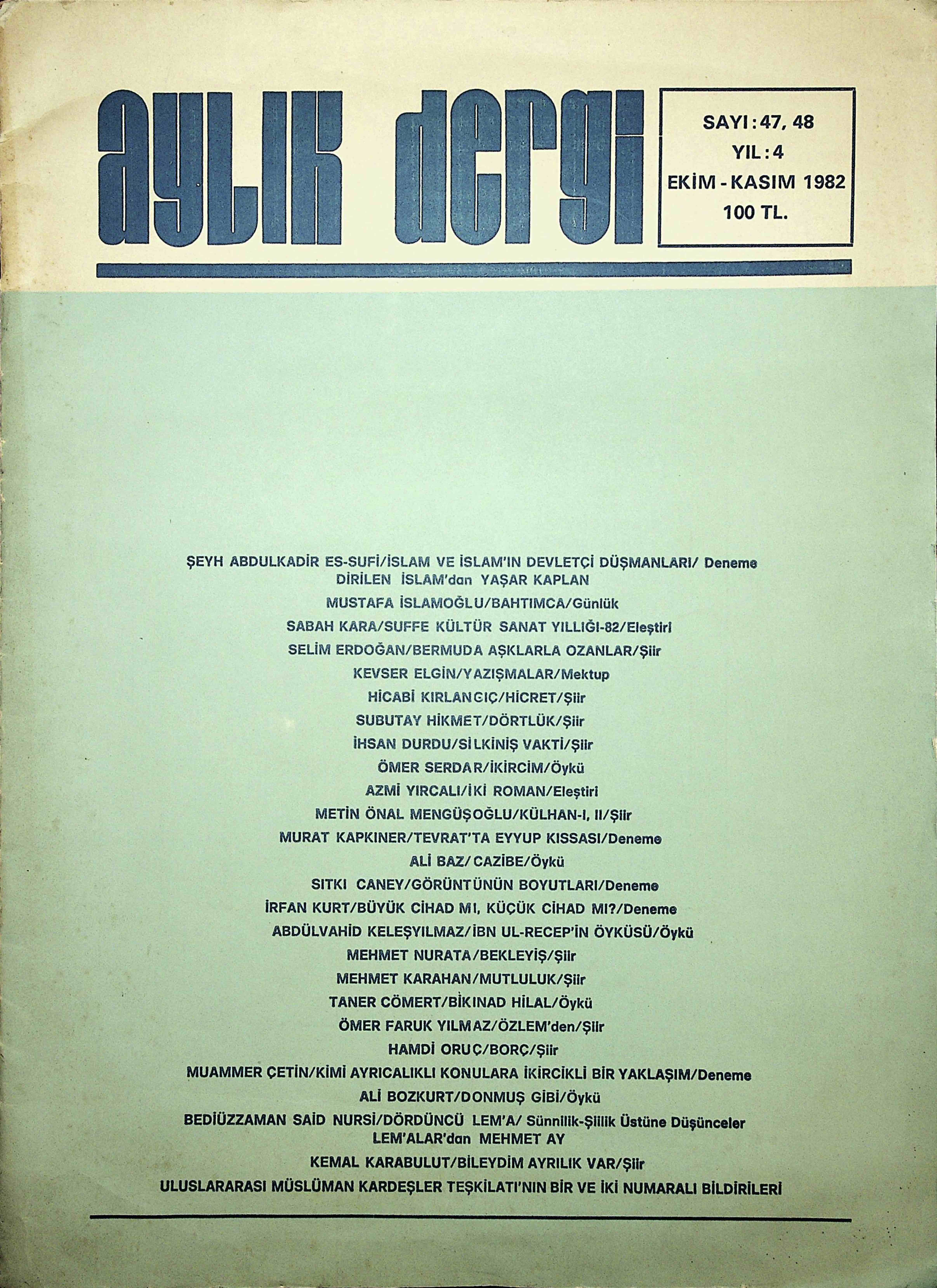 47-48. Sayı Kapağı