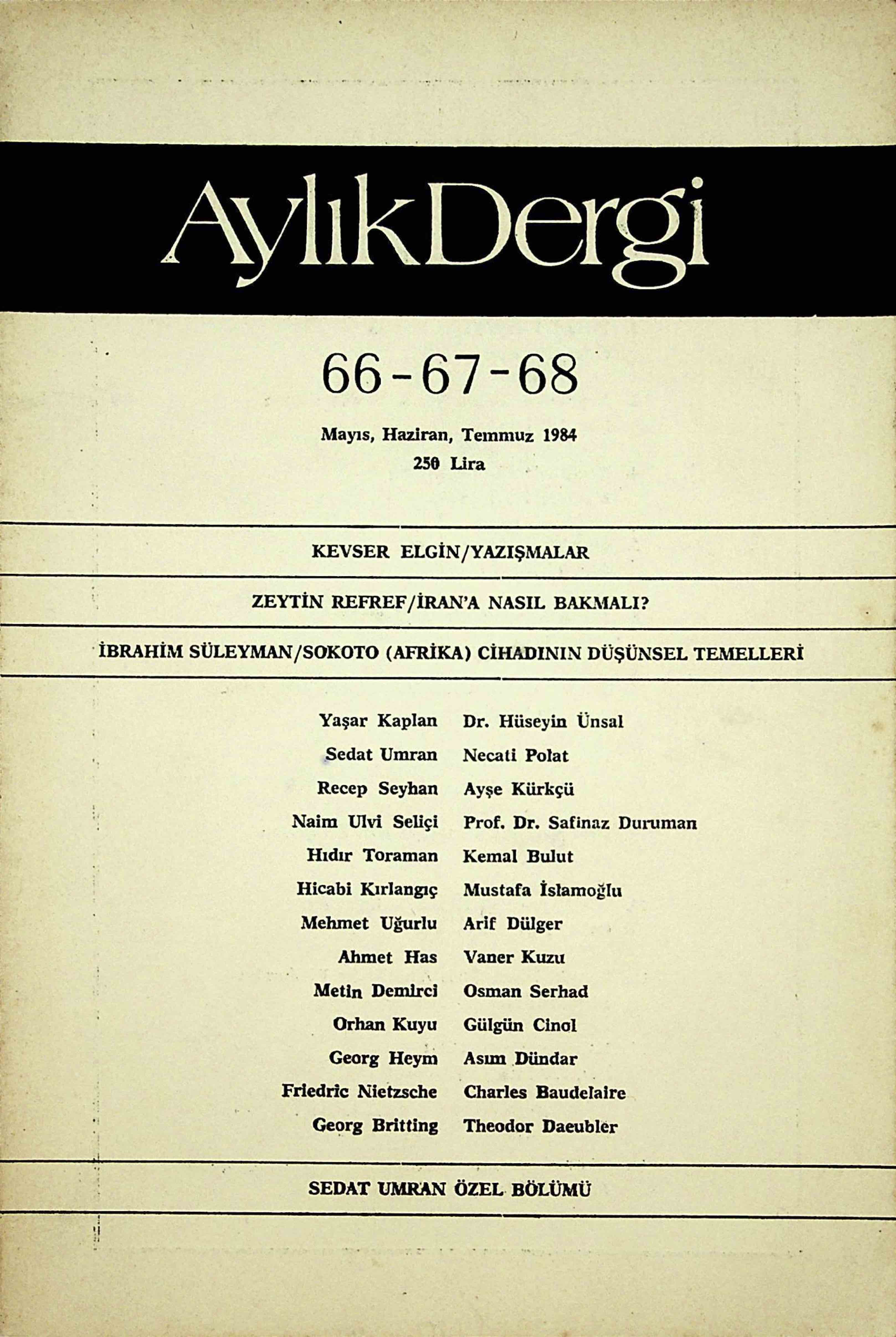 66-67-68. Sayı Kapağı