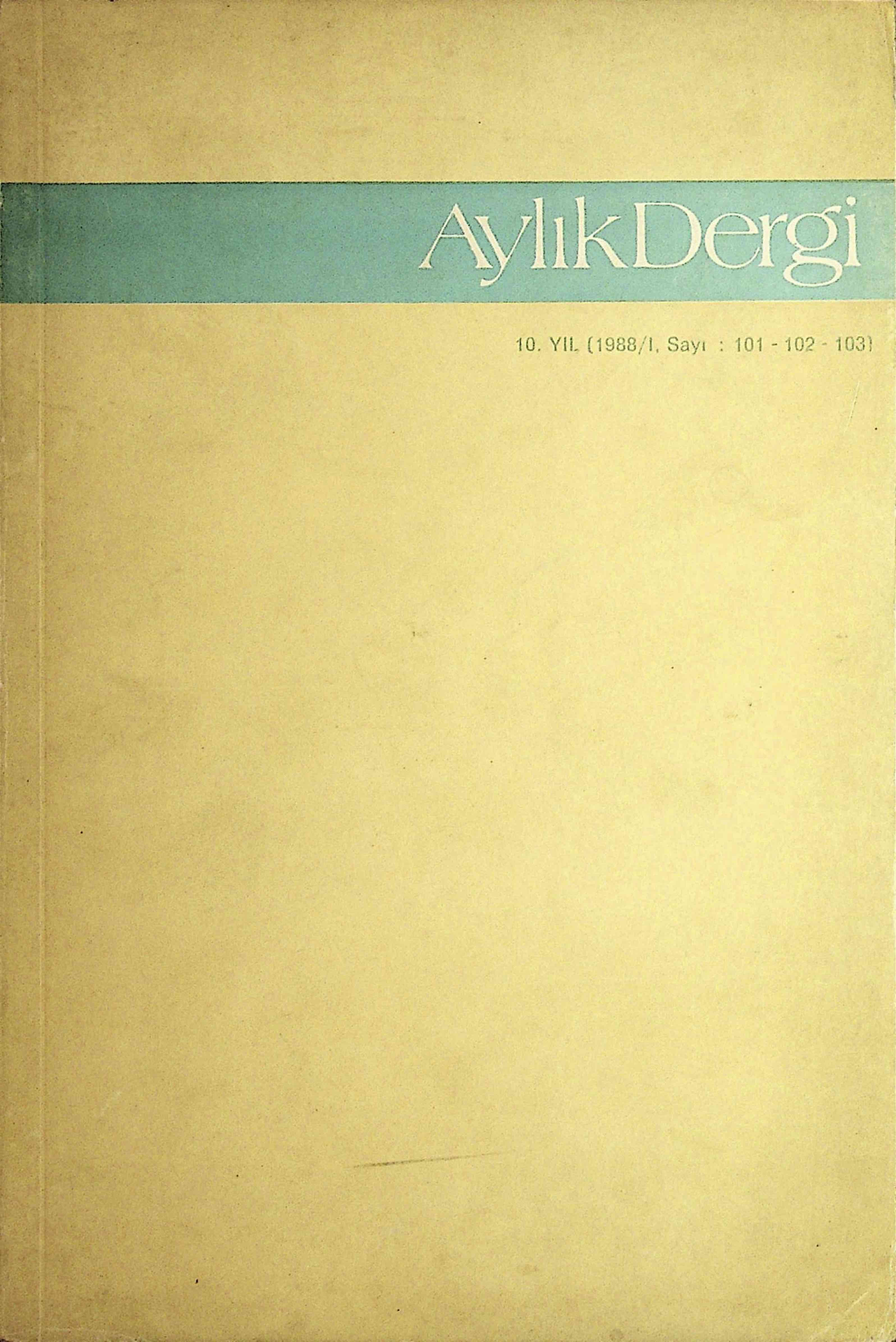 101-102-103. Sayı Kapağı
