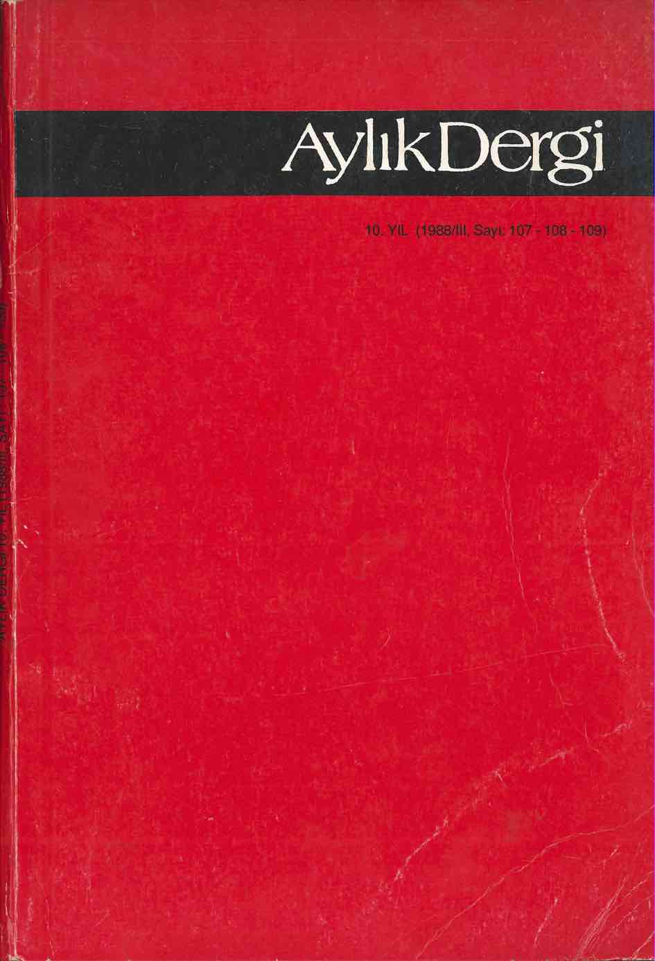 107-108-109. Sayı Kapağı