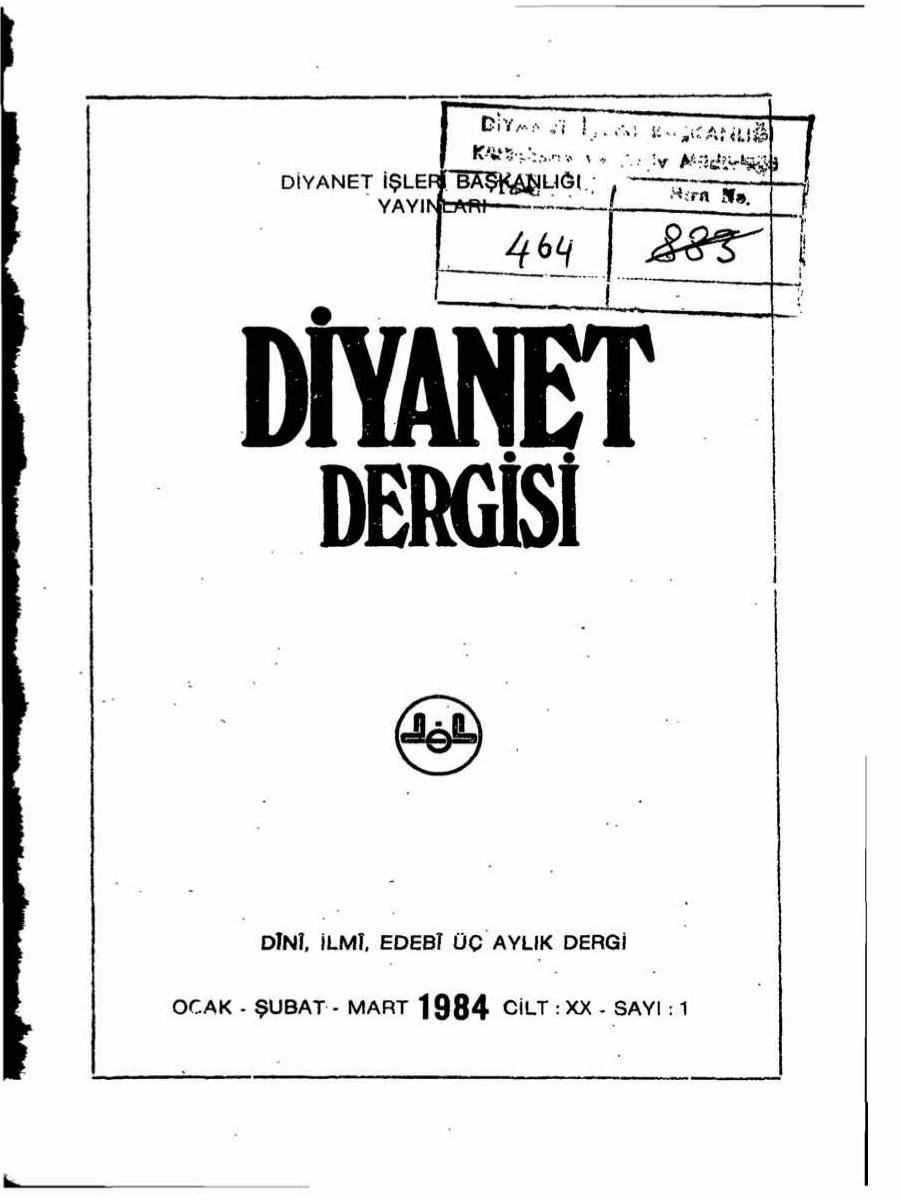 20. Cilt 1. Sayı Kapağı