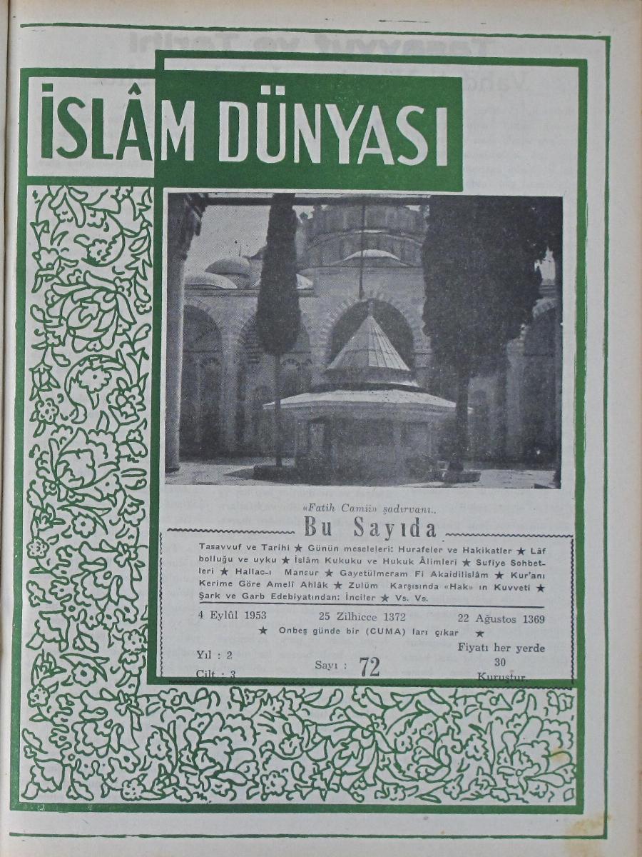 3. Cilt 72. Sayı Kapağı