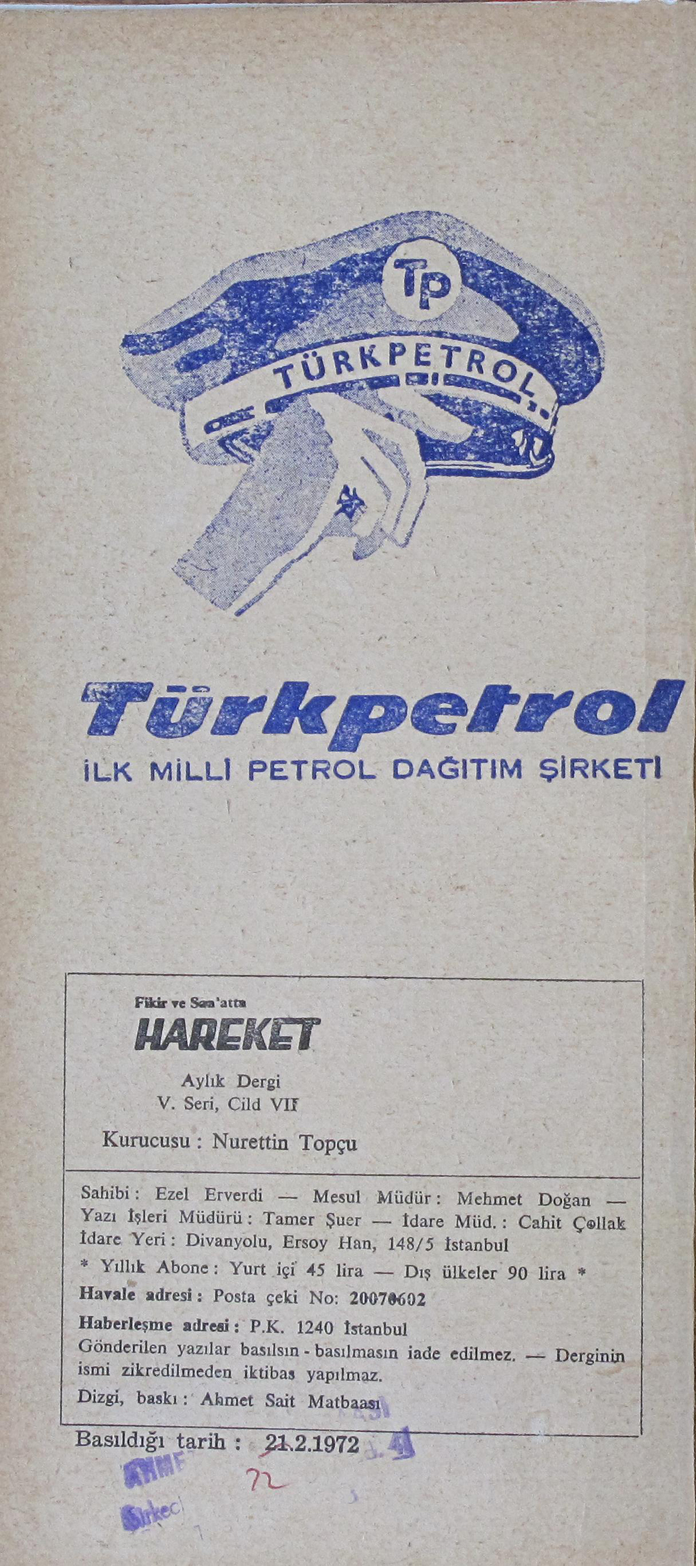 5. Cilt 73. Sayı Kapağı