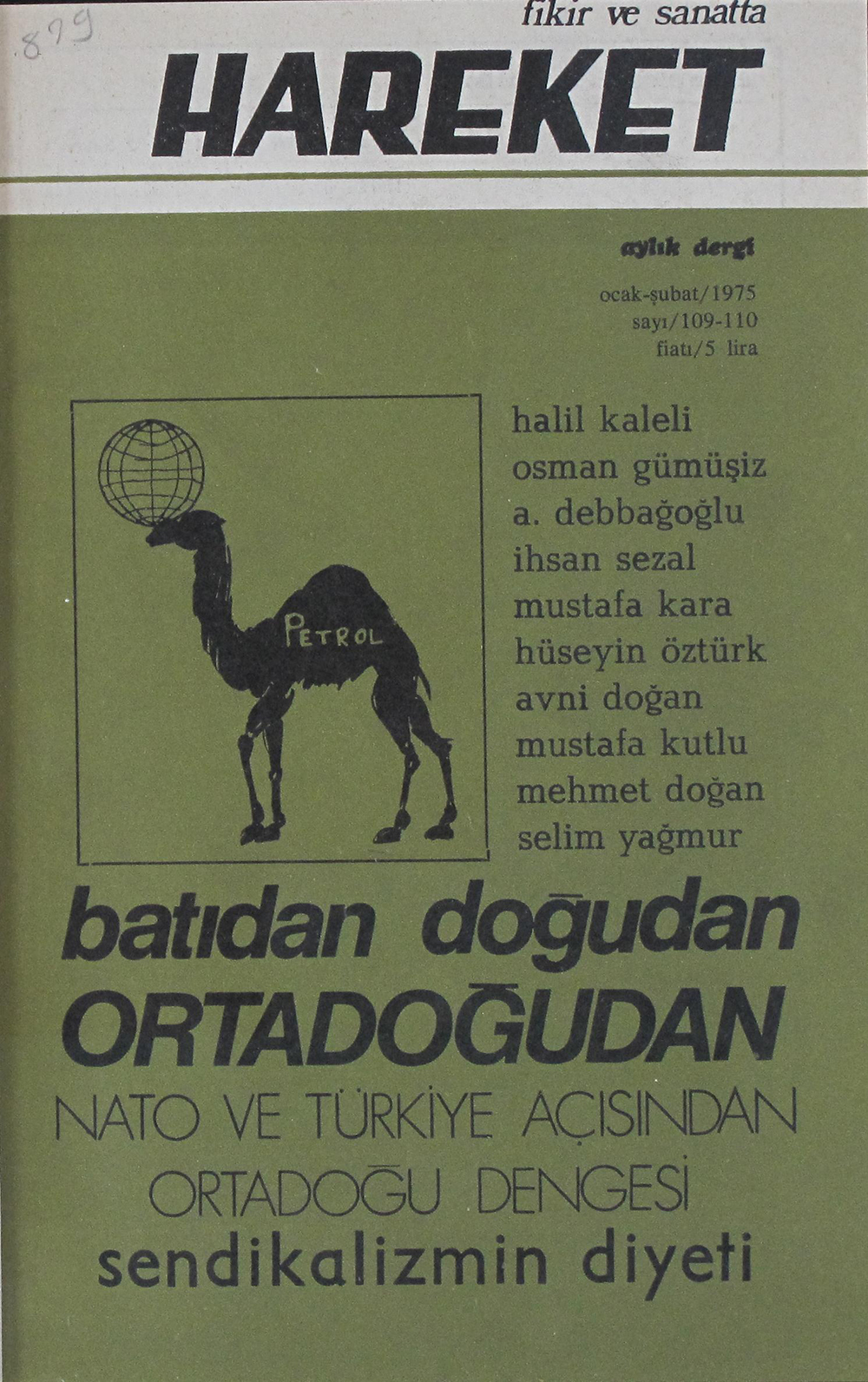 5. Cilt 109-110. Sayı Kapağı