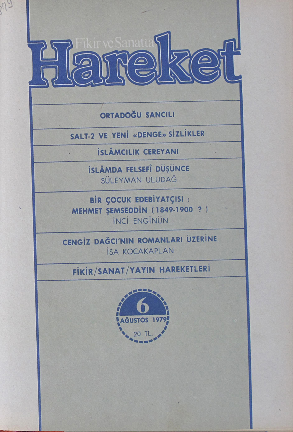 7. Cilt 168. Sayı Kapağı