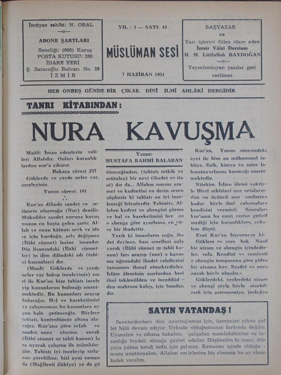 3. Cilt 44. Sayı Kapağı