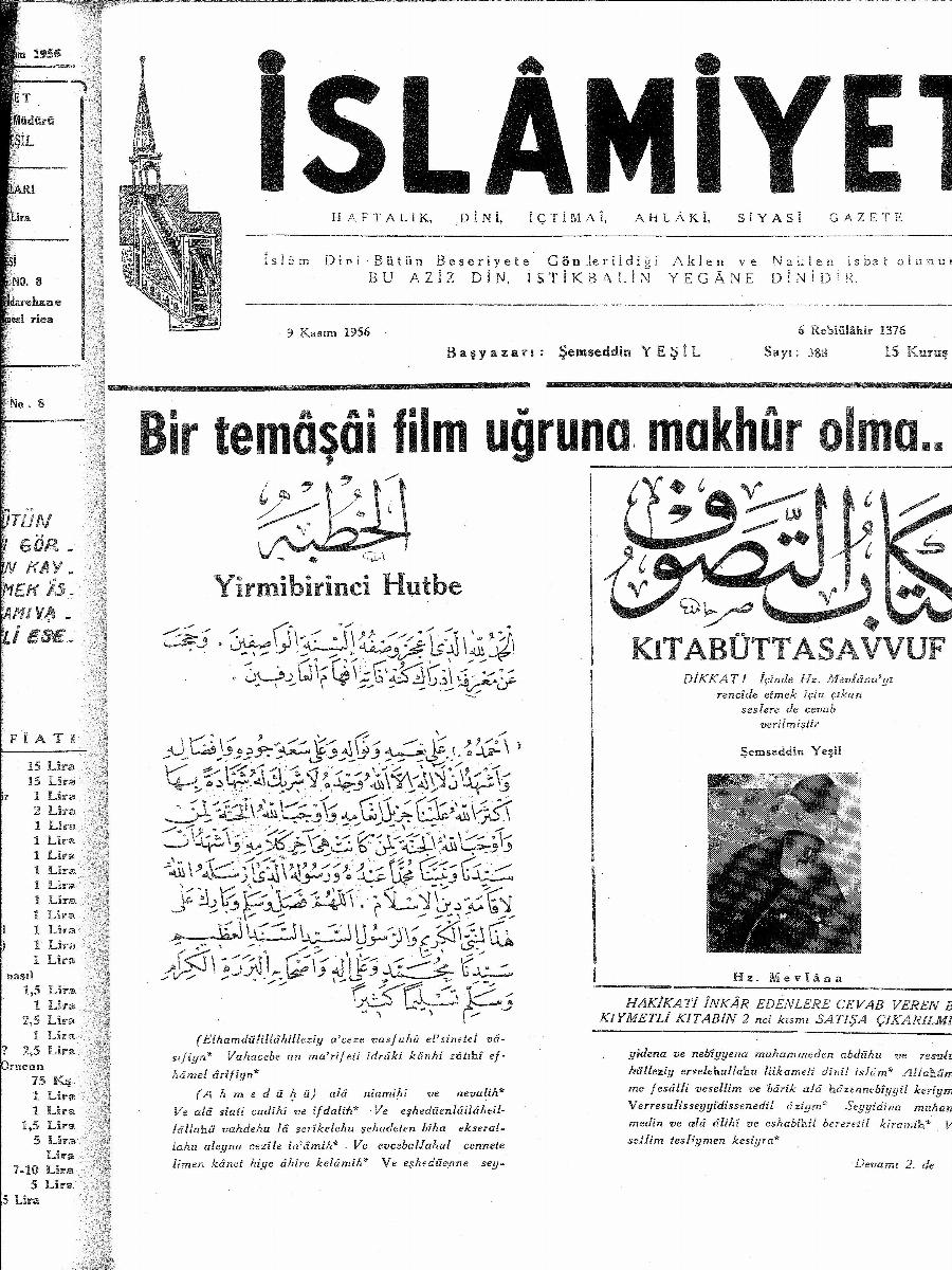 8. Cilt 388. Sayı Kapağı