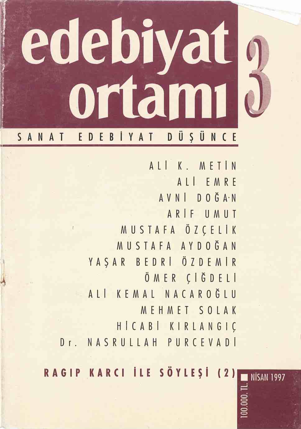 Edebiyat Ortamı Kapak