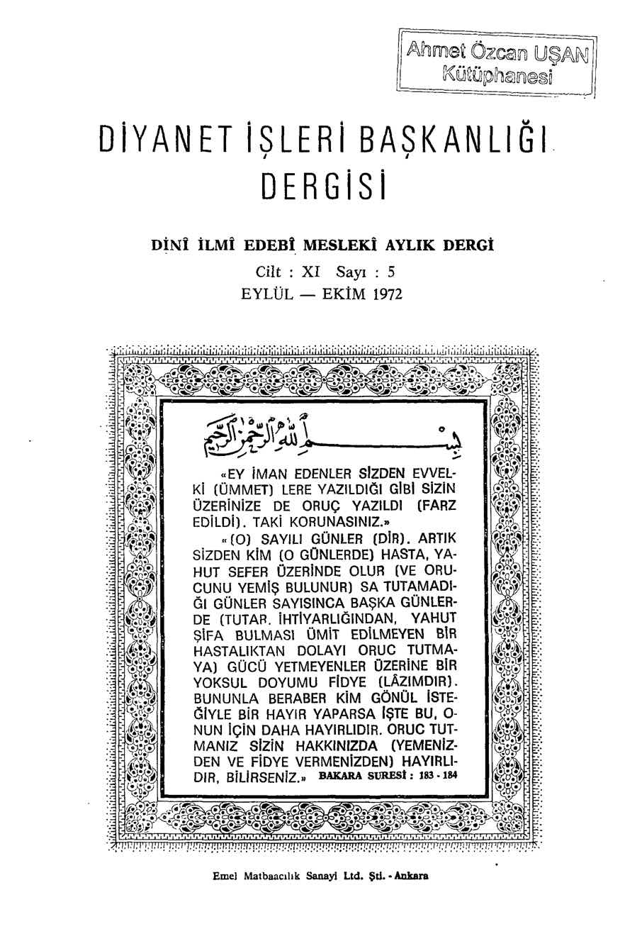 11. Cilt 5. Sayı Kapağı