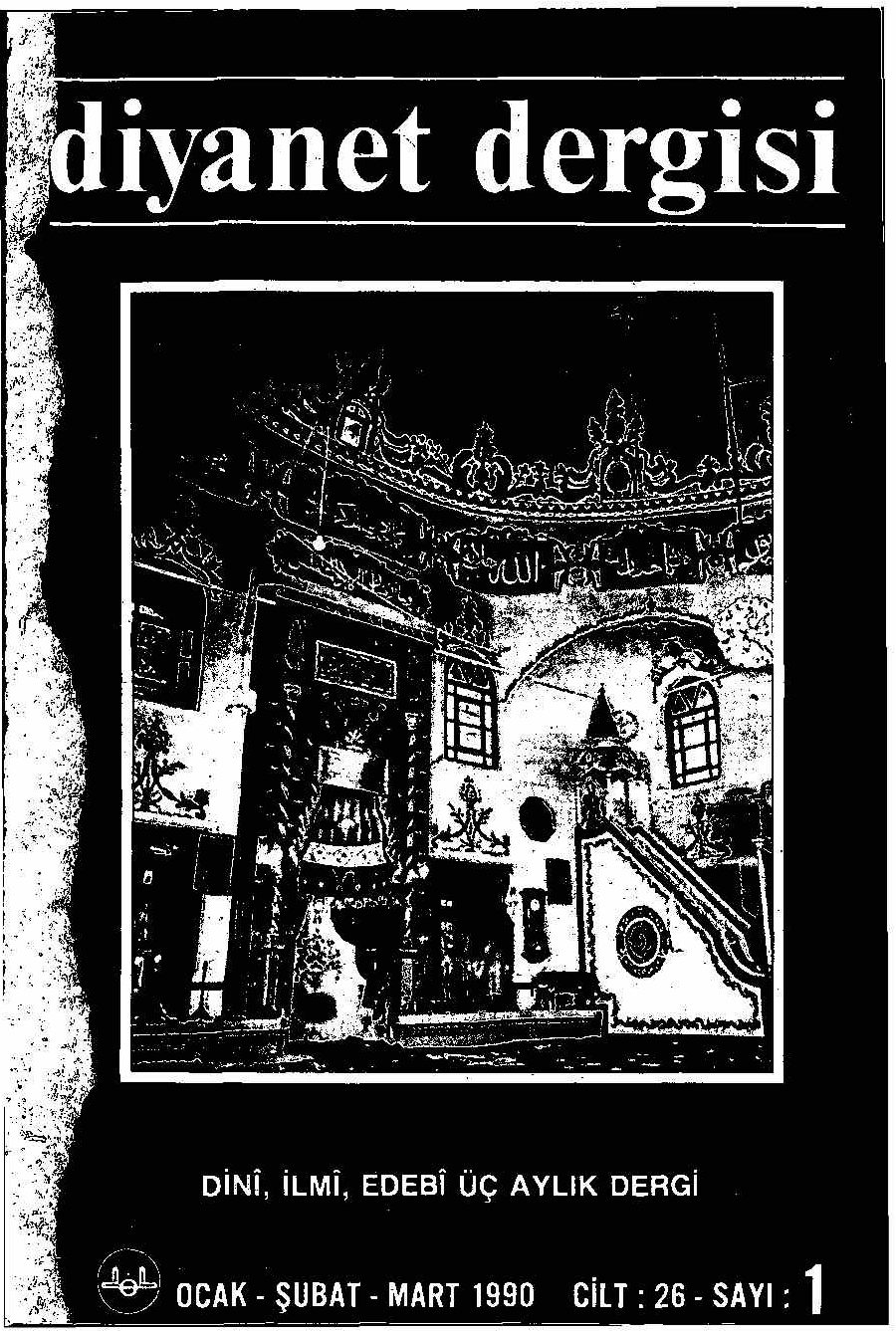 26. Cilt 1. Sayı Kapağı