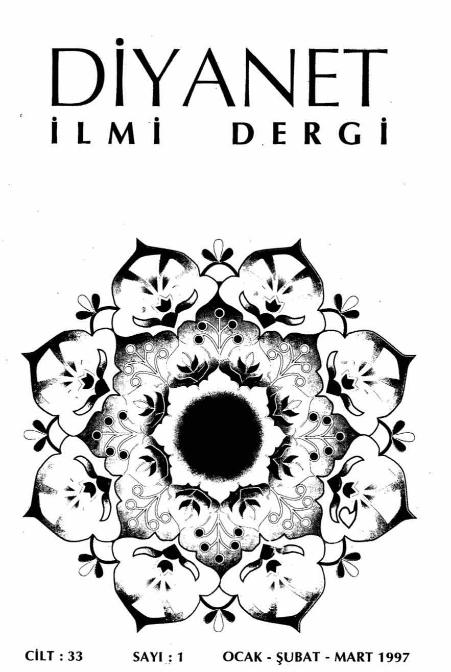 33. Cilt 1. Sayı Kapağı