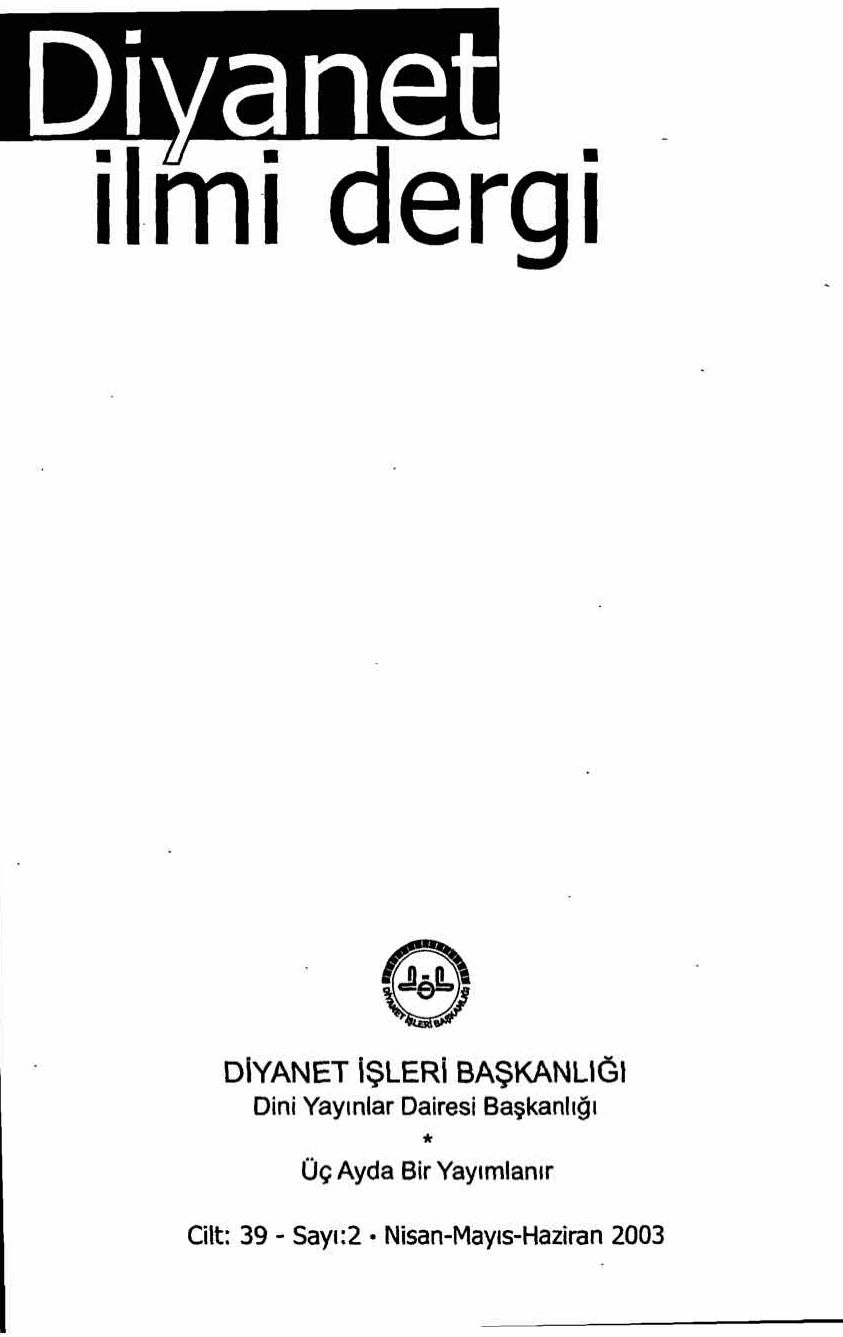 39. Cilt 2. Sayı Kapağı